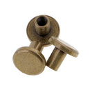 40 Sets 8mm Leather Craft Belt Wallet Solid Brass Nail Rivets Chicago Screw