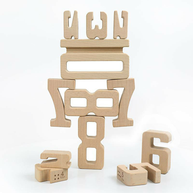 Stackable Montessori Building Blocks Math Number Block Toys Early Teaching