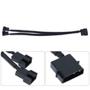 4pin IDE Molex to 2-Port 3Pin/4Pin Cooler Cooling Fan Splitter Power Cable