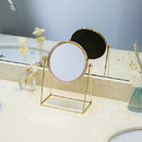 1X(Metal Decorative Mirror Lady Desktop Makeup Mirror Crafts Three-Dimensio