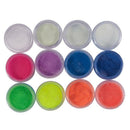 12boxes/set Neon Phosphor Powder Nail Glitter Powder 12 Colors Dust Luminou