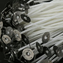 50 Pieces 7.87 Inch Natural Candle Wick, Low Smoke Pre-Waxed, Pre-Tabbed, 100%