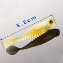 3 Pcs Soft Silicone Tiddler Crankbaits Glow in the dark Saltwater Fish Lure