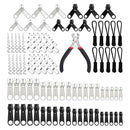 183PCS Zipper Replacement Zipper Repair Kit Install w/ Pliers for Bags Jacket