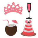 20pcs Hawaii Beach Seaside Babyshower Girl Pink Photo Booth Props Flamingo