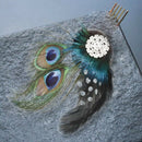 5X(Cute Peacock Feather Hair Clip C9D5)