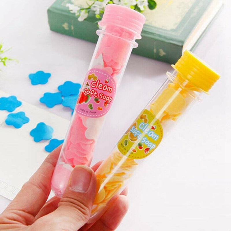 1 x Portable Body Washing Bath Foaming Flower Paper Soap Slice Confetti - R
