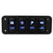 12V 4-Button Blue LED On/Off Rocker Switch Panel w/ 150mm Cable for Toyata A#S