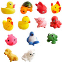13Pcs Baby Bath Toys Squeaky Rubber Animal Floating Water Kids Toys Tools