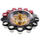 Roulette Wheel Drinking Game with 12 Shot Glasses for Novelty Alcohol Party