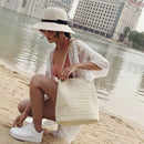 Straw bag Casual Handbag Summer Holiday Shoulder Bag Ladies Weaving Bucket