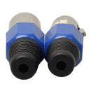 1 Pair XLR 3-Pin Blue Microphone Male/Female Connector Metal Housing Fad  OZ