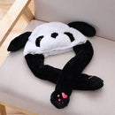 Panda Hat Ear Moving Jumping Hat Funny Plush Warm Hat Cap for Womens Girls