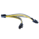 1x 6pin to 2x PCIE 8(6+2) pin CPU Graphics Video Card Power Splitter Cable