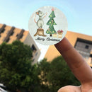 1Roll/500pcs Merry Christmas Wall Stickers Christmas Decorations for Home XSEAU