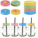 Mason-Jar Handle Cup Plastic Sealing Cap Round Straw Cap Plum Blossom Inner Plug