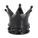 4pc Crown Aluminum Auto Car Wheel Tyre Tire Air Valve Stem Caps Dust Cover Black