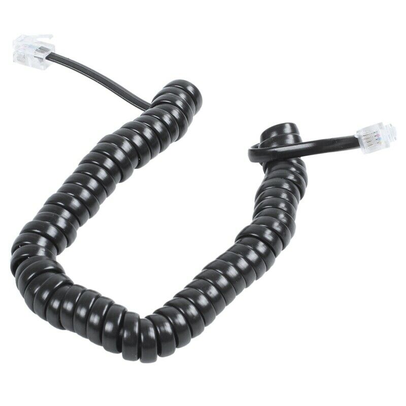 9.3" Black RJ9 Telephone Phone Modem Coil Line Cord Cable E9Z3