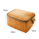 Bags Picnic Insulated Thermal Waterproof Lunch Bag Woven Imitation Rattan