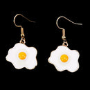Fashion Acrylic Omelette Egg Drop Dangle Hook Earrings Women Girls Jewelry