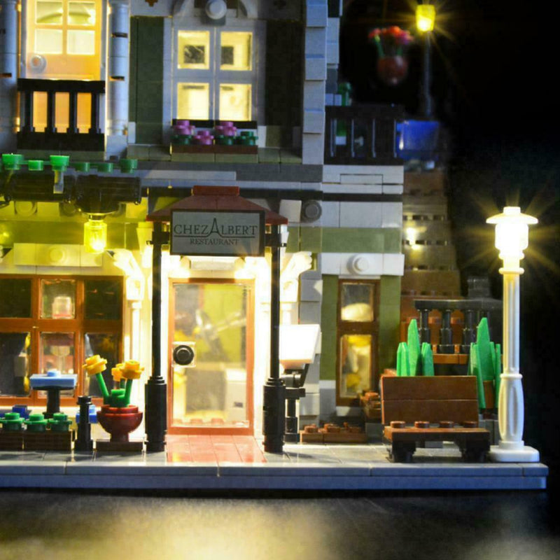 LED Light Up Kit For LEGO Restaurant House Expert Street set City Durable Favor