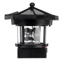 LED Solar Lighthouse Statue Rotating Light Garden Yard Outdoor 2020 Decor U6X7