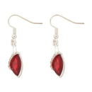 1 Pair Women Crystal Marquise Cut Teardrop Wedding Earrings Gift (Red)