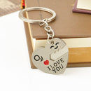 Romantic Couple Keychain Keyring Keyfob Valentine's Day Lover Gift Heart Key Set