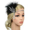 2 Lot Women's Fascinator Feather Crystal Headband Charleston Party Headwear