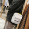 Letter Print Sports Shoulder Handbags Unisex Canvas Crossbody Bags (White)