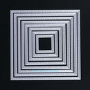 8pcs Square Cutting Dies Stencils DIY Embossing Scrapbook Paper Card Album Decor