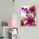 DIY Full Drill Round Diamond Painting Butterfly Embroidery Kits Needlework