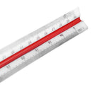 Plastic Red Yellow Green Triangular Scale Ruler 1:100 1:200 1:250 1:300 1:4