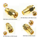 18 Pcs SMA Kits Connector Male Female Plug Antenna Converter Adapter Coax S