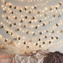 4xLED Light String w/ Clear Photo Clips for Indoor/Outdoor Decoration 50led