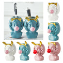Flower Pot Office Succulent Planter Pot Vase Pen Holder White with Cat Ears