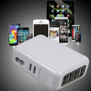 Portable 4 Port Travel Home Wall AC Power Charger Adapter US/EU/UK/AU Plug