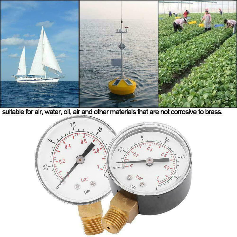 2020 Air Compressor Low Pressure Gauge Bar Meter Hydraulic Tester Gaug Dial E9J5