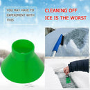 Cone Shaped Magic Car Windows Snow Remover Shovel Ice Scraper (7.5cm Green)