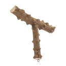 T-shape Wood Pet Parrot Perch Stand With Hook,