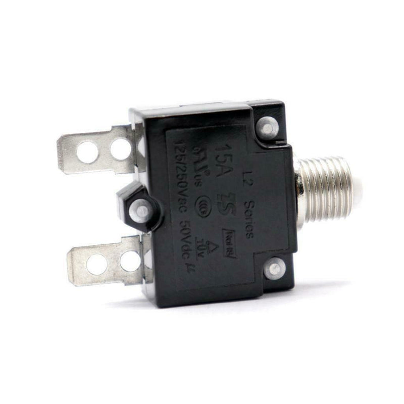 2 Pieces 125/250V Reset Thermal Switch Circuit Breaker Overload Swith15A+20A