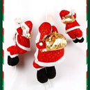 Christmas Decoration Santa Claus Climbing On Rope for Indoor/Outdoor Wall W Y5Z4