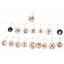 10Pcs DIY Painted Wooden Round Xmas Wedding Tree Hanging Ornament Decor