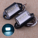 Boat Truck 2pcs Trailer Light Lamp 3 LED White License Number Car Plate Bright