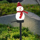 LED Solar Snowman Spike Light In-Ground Garden Lawn Path Lamp (C Red)