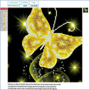 Butterfly Painting 5D Diamond Mosaic Embroidery DIY Cross Stitch Kit(Yellow