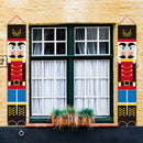 1 Pair Christmas Decoration Walnut Soldier Front Door Curtain Hanging Cloth