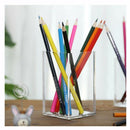 Acrylic Pen Holder 2 Pack,Clear Desktop Pencil Cup Stationery Organizer for R5X1