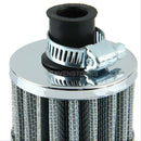 12mm Sliver Car Motor Cold Air Intake Filter Turbo Vent Crankcase Breather fse#