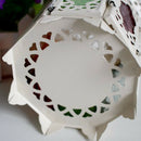 European Metal Moroccan Candle Holder Votive Candlestick Home Decor White